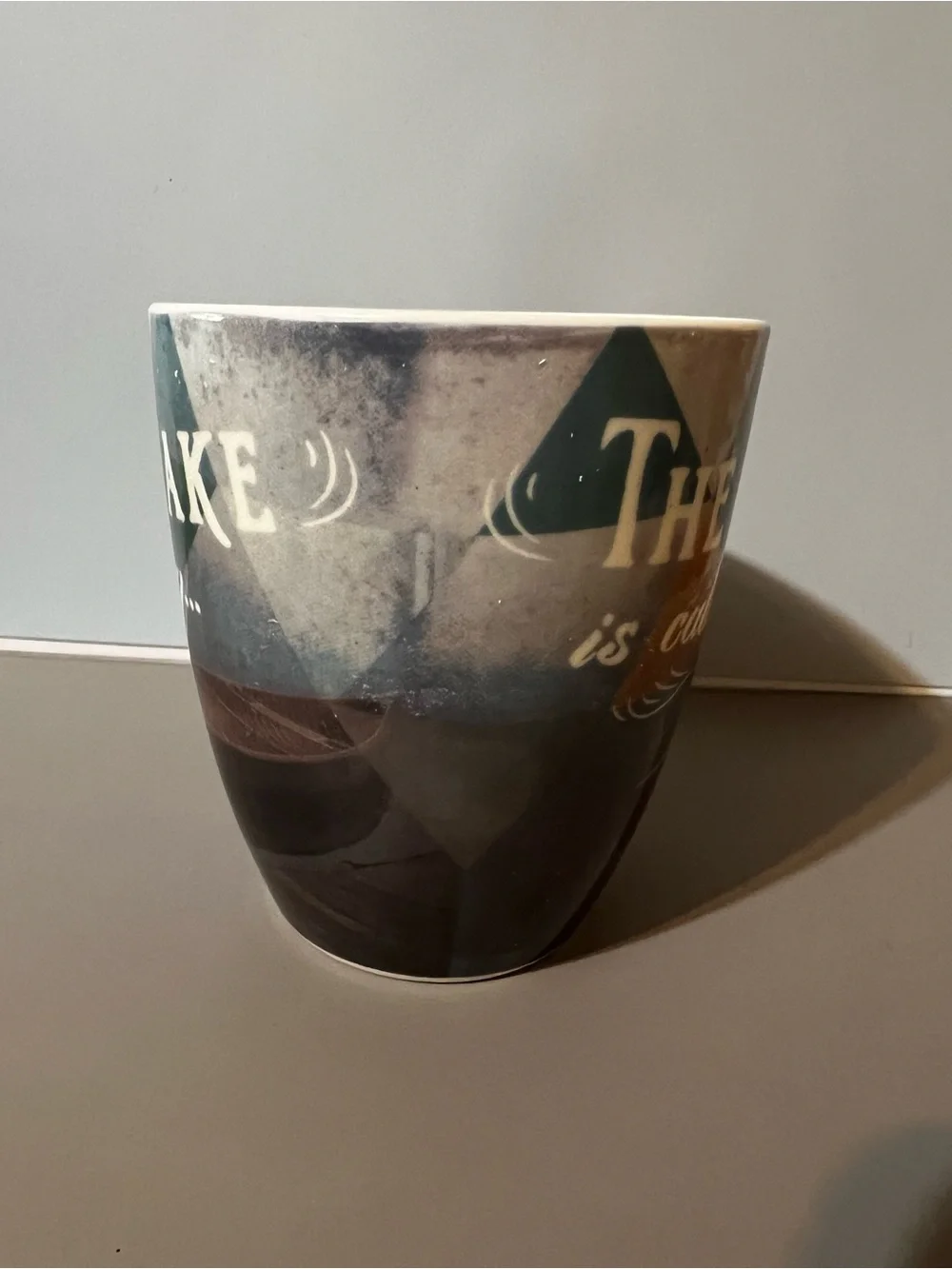 Pfaltzgraff Wild Apple Mug - “The Lake is calling” white, blue